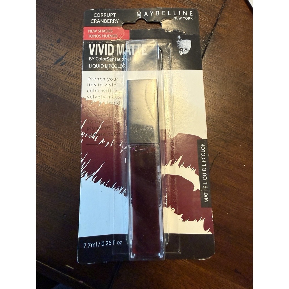 NEW/SEALED Maybelline Vivid Matte Liquid Lipstick 39 Corrupt Cranberry 0.26oz